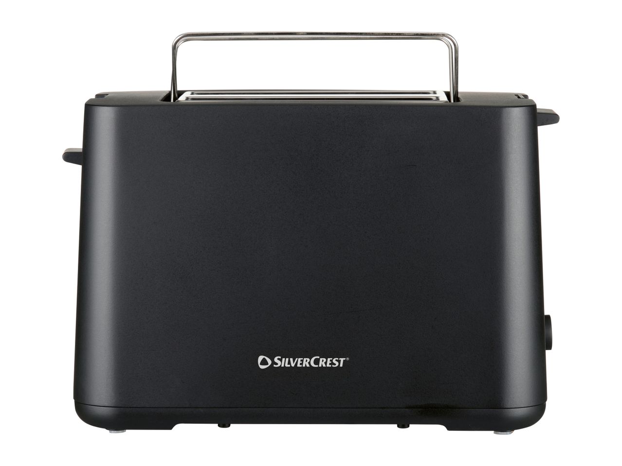 A black Breville toaster with a carrying handle.
