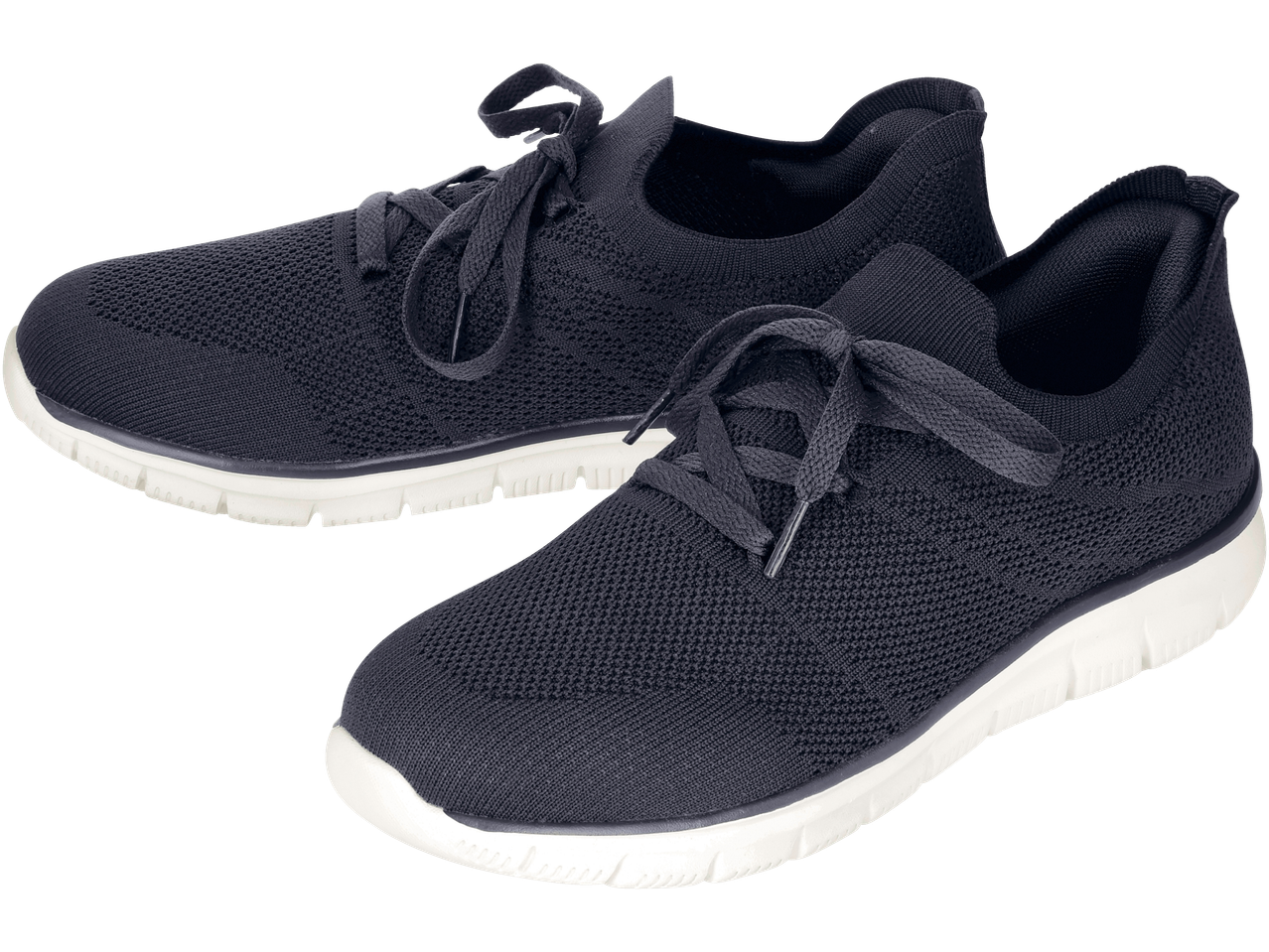 Esmara/Livergy mustad spordijalatsid valgete taldadega.