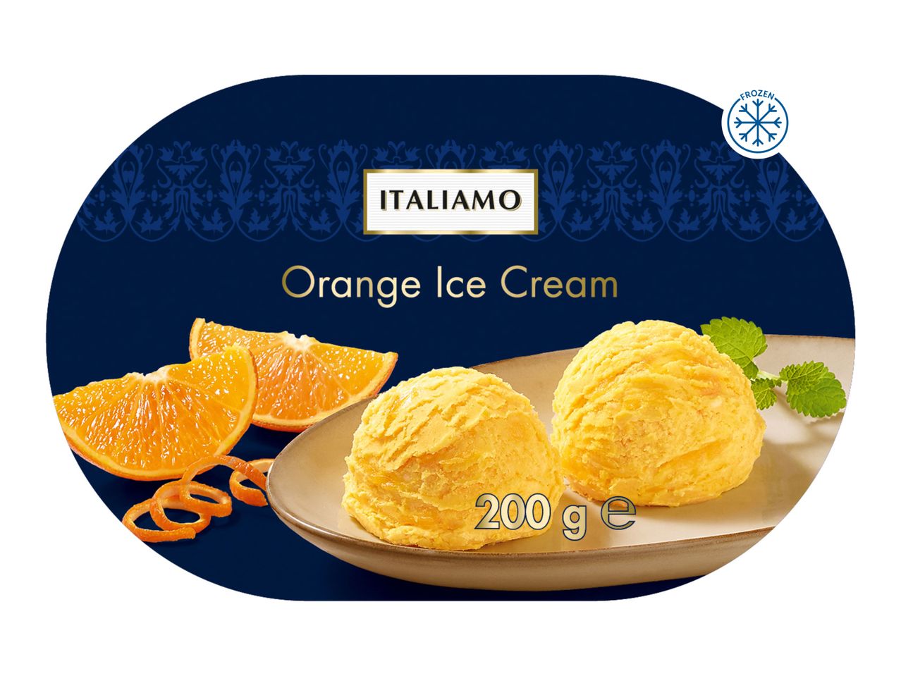 Italiano orange ice cream, 200g.