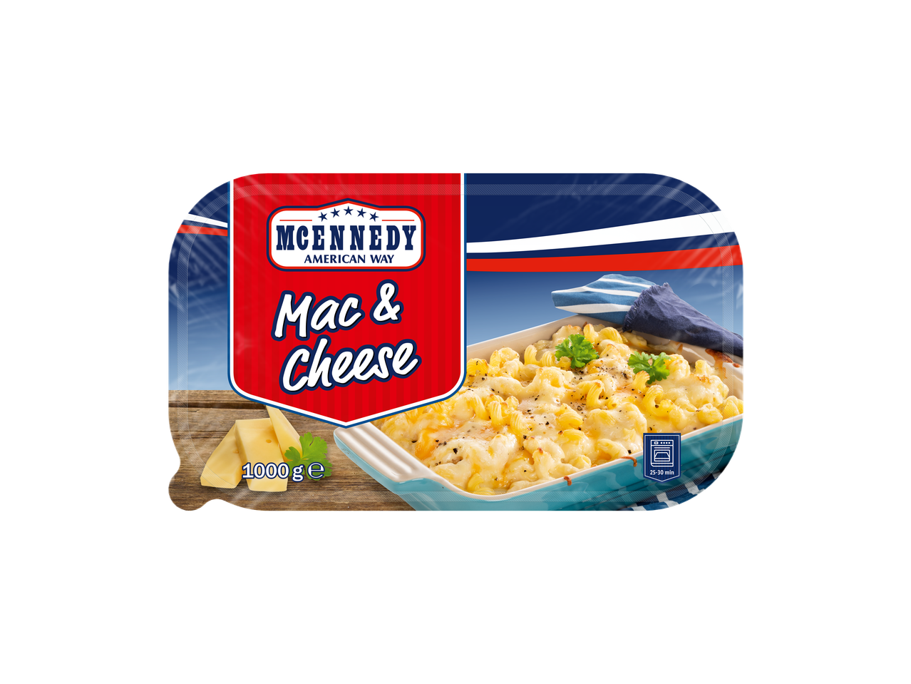 McEnnedy Mac & Cheese verpakking met kaas en peterselie, 1000g