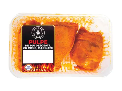 Pulpe pui dezosate, cu piele, marinate