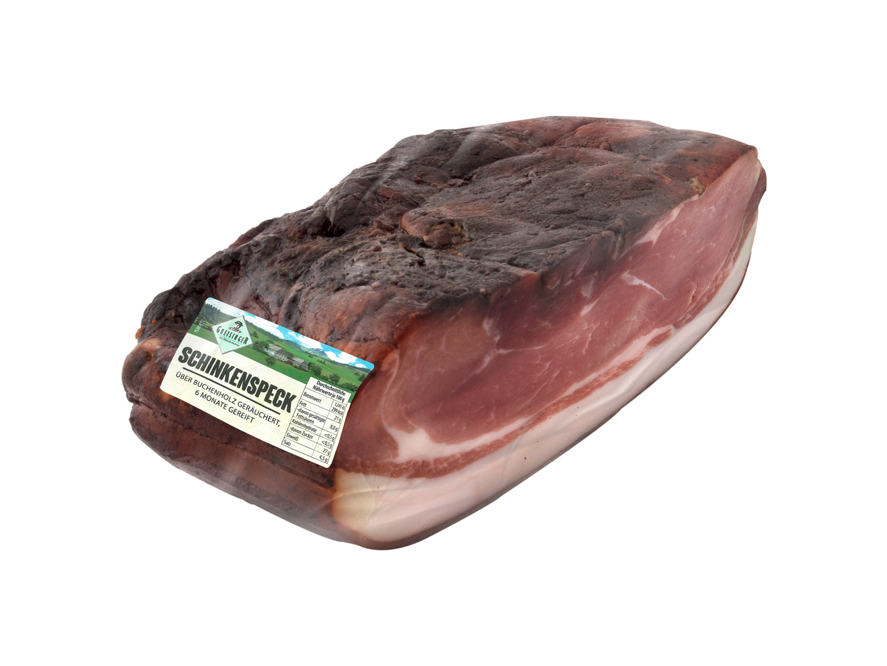 GREISINGER dimljena šunka (Schinkenspeck), zrela 6 meseci