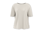 Weißes T-Shirt mit beigen Streifen