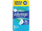 30 Always Ultra Day pads with wings.