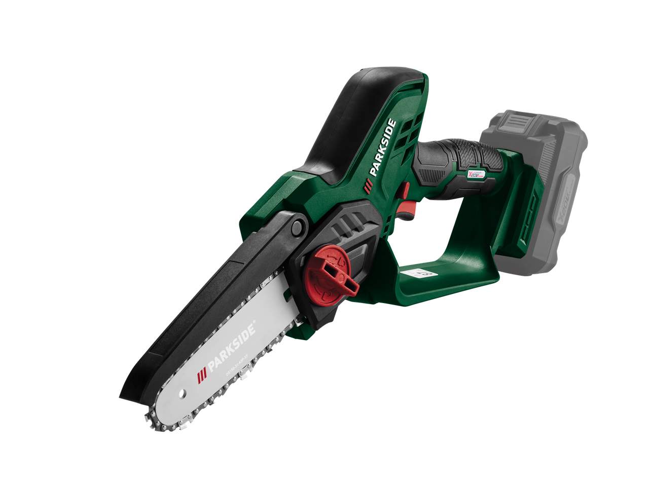 Bezvadu koka griezējs ar akumulatoru.