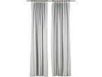Par de cortinas LIVARNO cinza claro, penduradas numa barra.