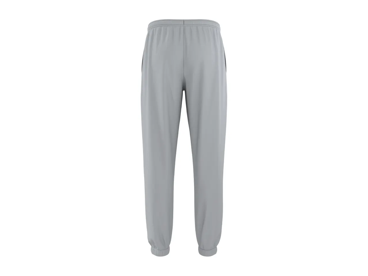 Light grey sweatpants, back view