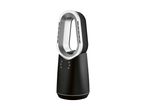 Black and silver bladeless fan with control panel
