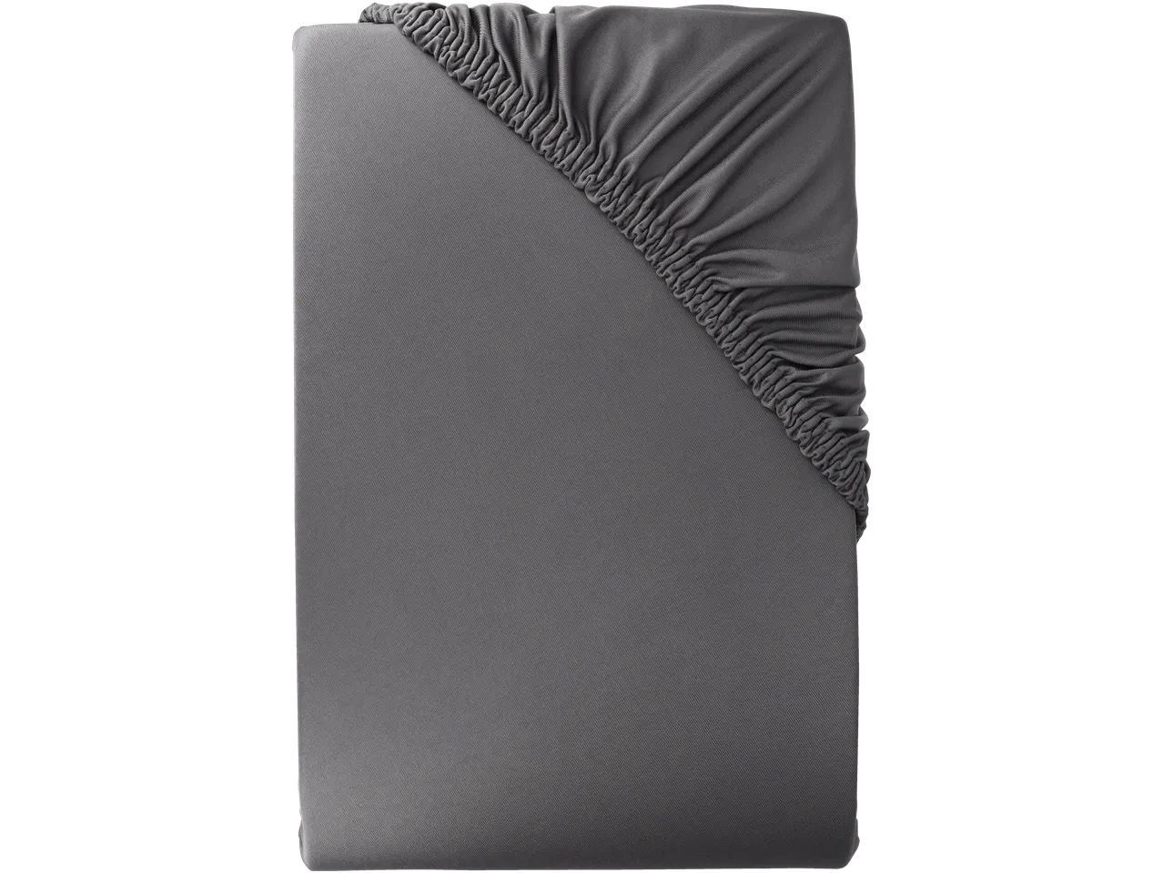 LIVARNO home Microfibre Jersey Fitted Sheet in dark grey