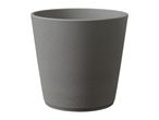 A single, dark gray, textured drinking cup on a white background.