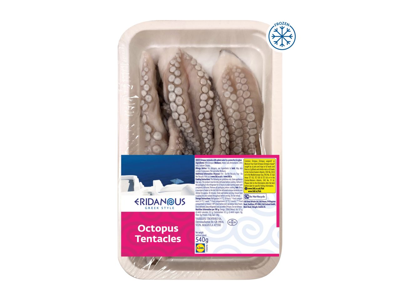 Eridanous Greek Style Octopus Tentacles, frozen, 540g