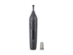 Black nose and ear hair trimmer with a clear protective cap.