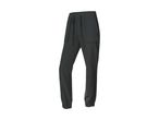 Dark gray joggers with an elastic waistband and cuffs, featuring side pockets and drawstrings.