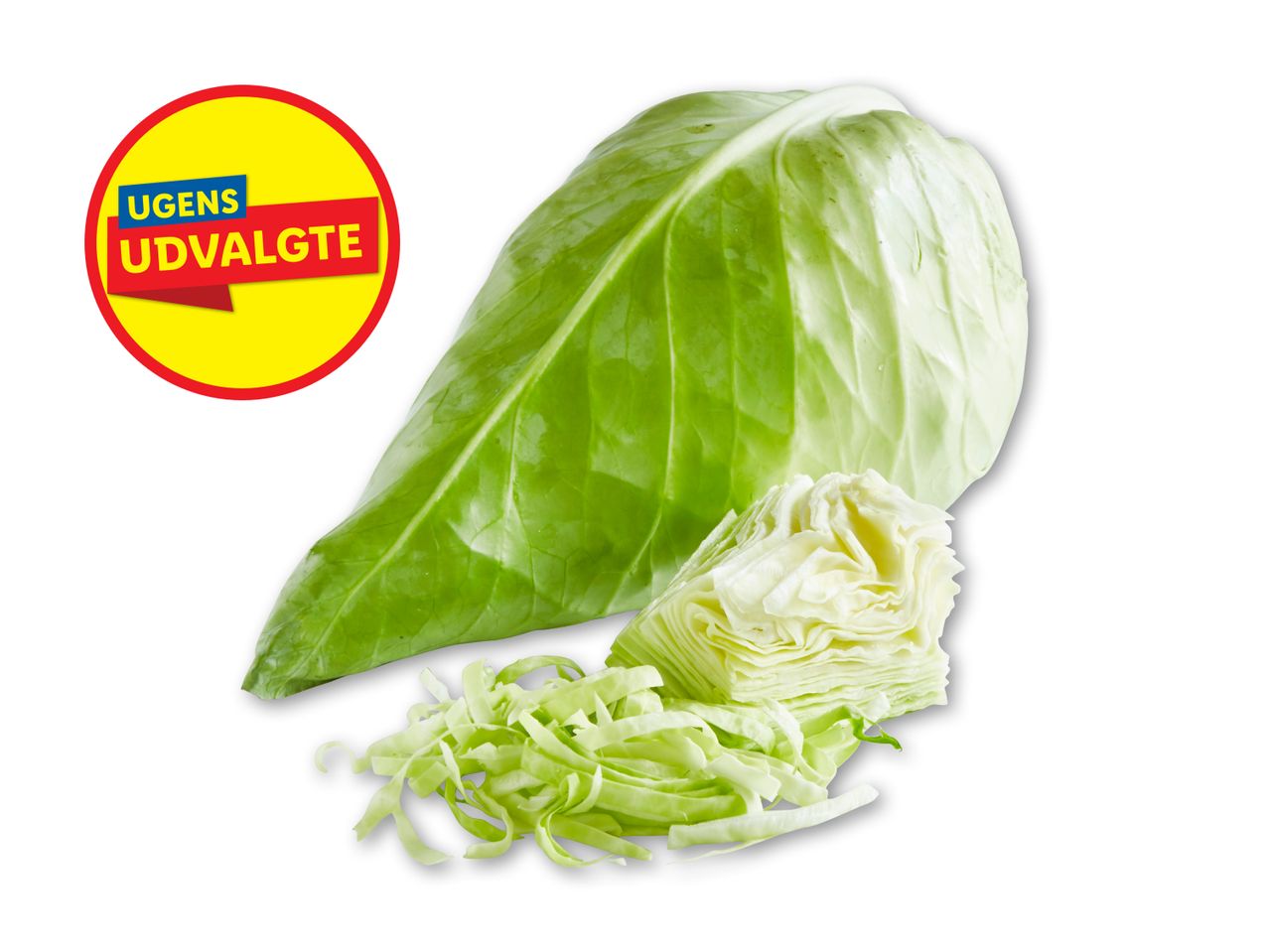 Spidskål med et mærke, der siger 'UGENS UDVALGTE'.
