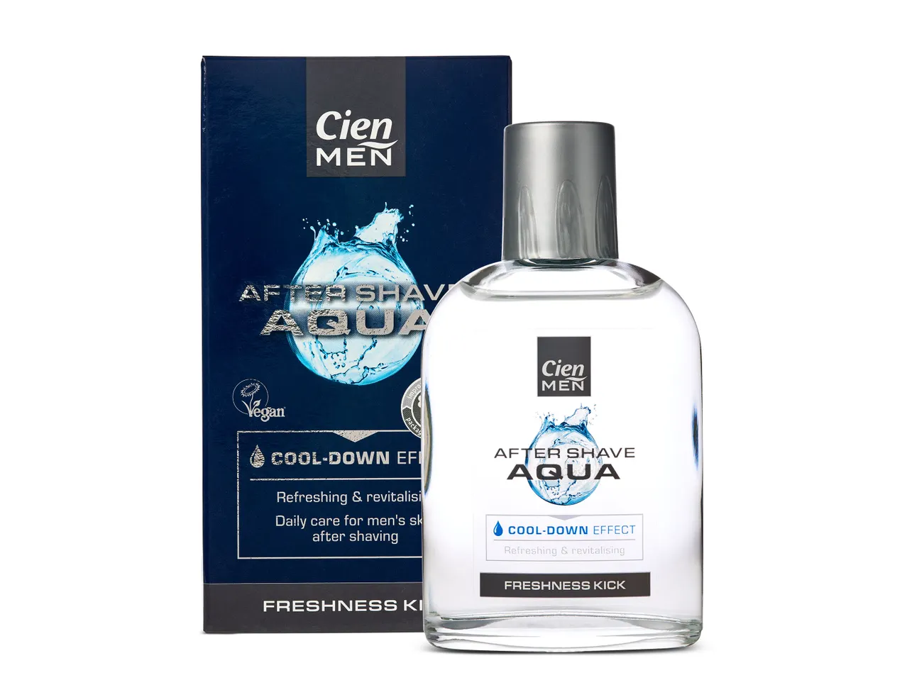 Cien Men Aqua aftershave: verkoelend effect.