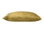 Soft velvet cushion in mustard yellow
