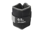 Black ankle weight with grey trim, 0.5 kg, for fitness and exercise