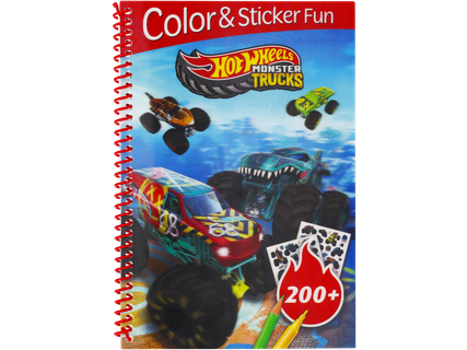 3D kleur- en stickerboek