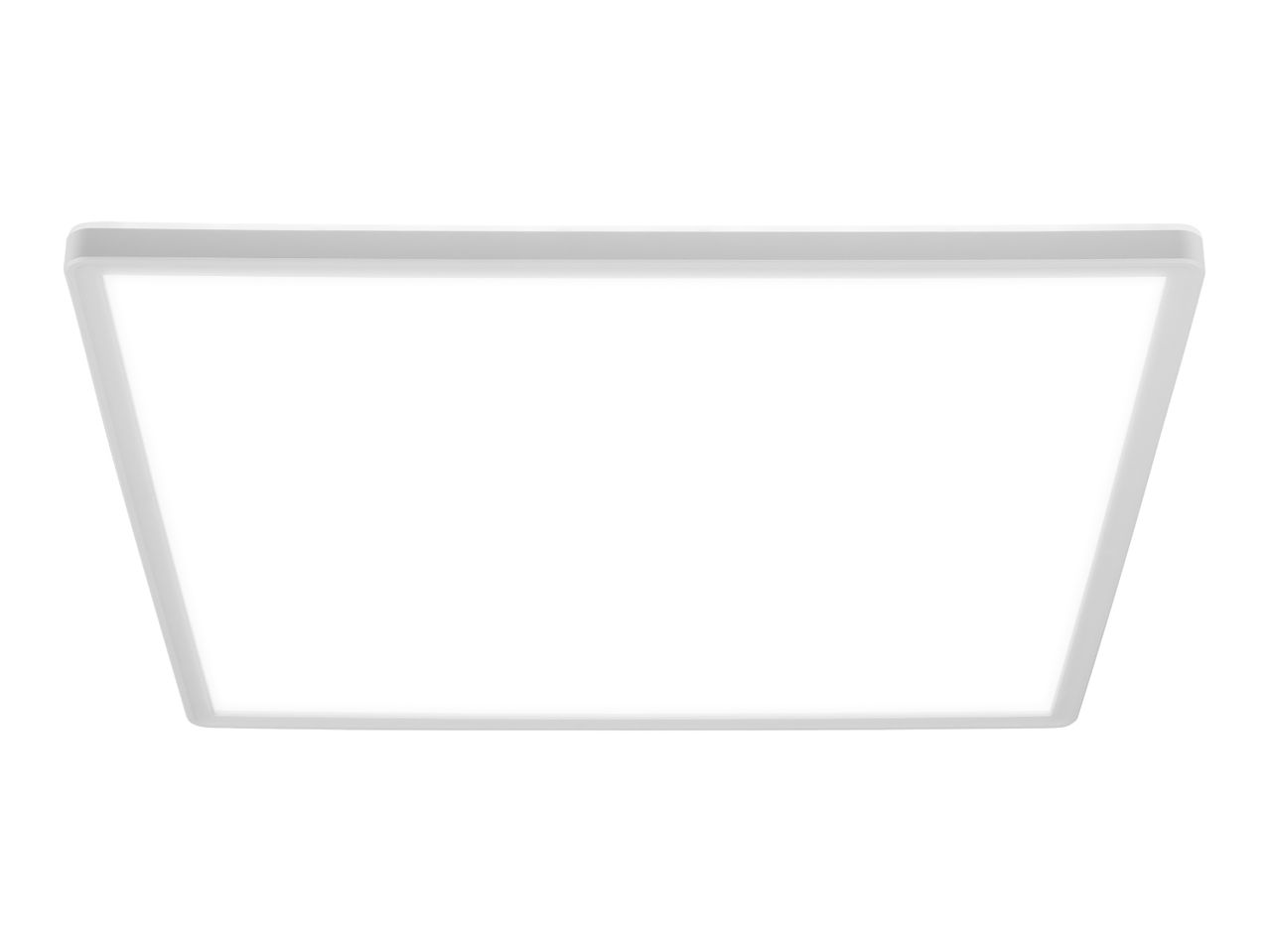Modern square LED ceiling light with a white frame