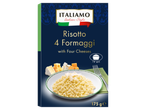 Négy sajtos krémes rizottó 175 g-os kiszerelésben.