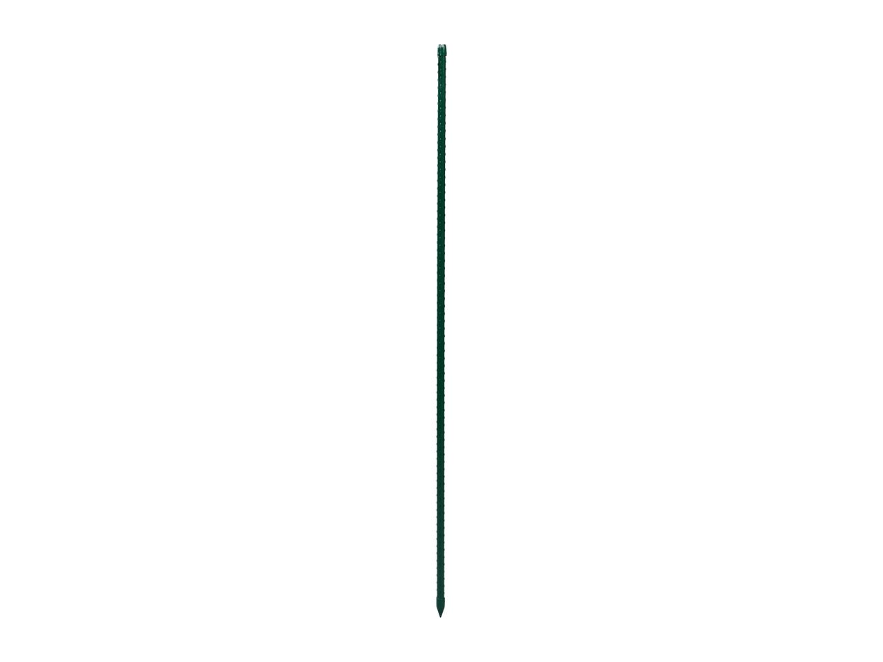 Green garden stake with a pointed end
