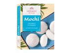 Japanese style mochi with coconut flavour, ice cream in rice dough, 6 pieces, frozen.