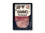 Pakke med Hammel Sønderjysk spegepølse, traditionelt røget med enebær.