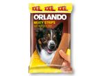 Опаковка лакомства за кучета Orlando Meaty Strips с пилешко месо.