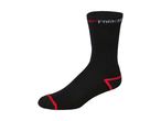 A black Parkside sock with red accents is shown against a white background.