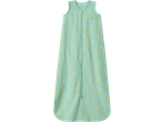 Sac de dormit din muselină LUPILU verde mentă cu imprimeu galben cu soare