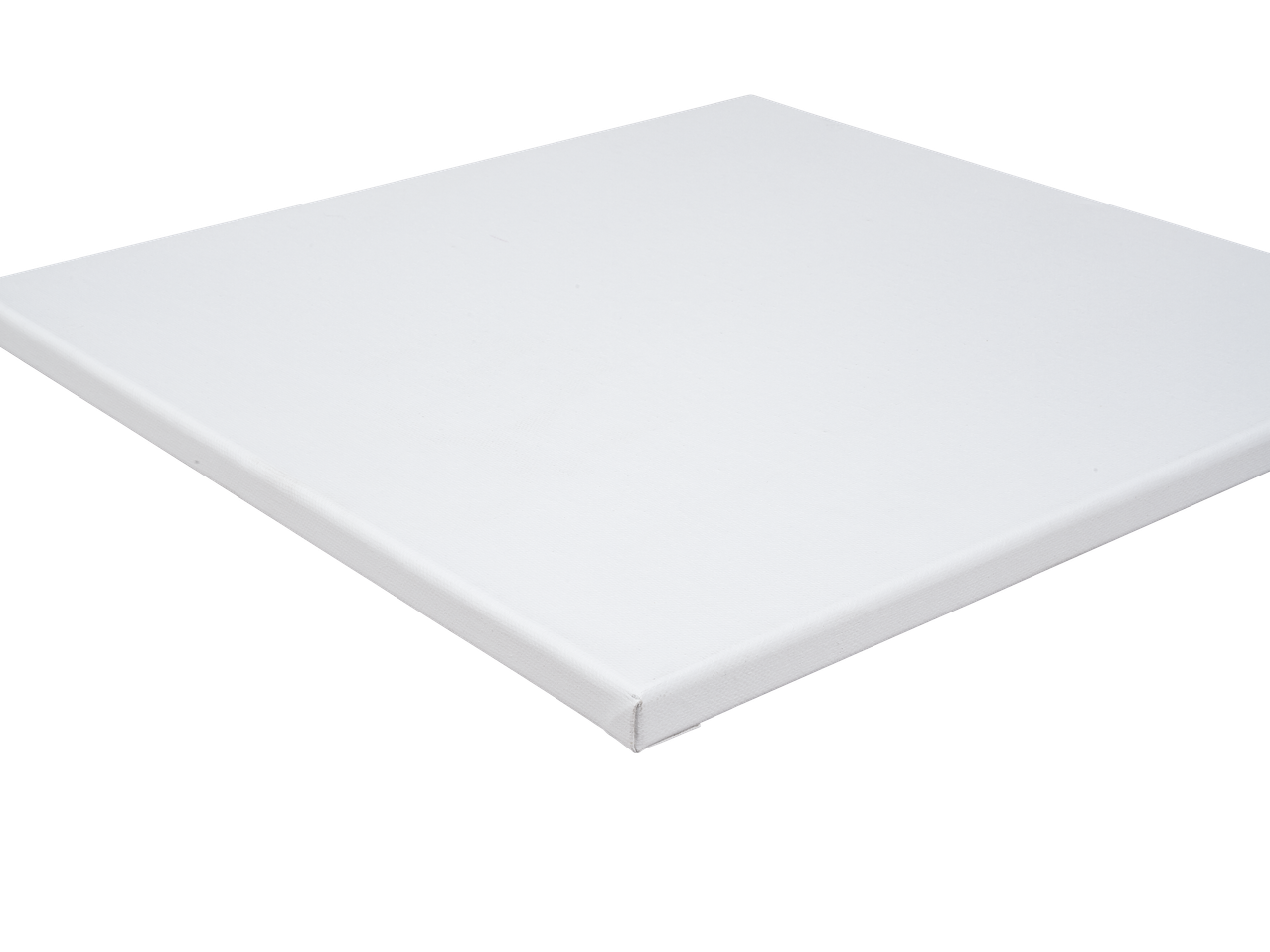 Fehér CREALNDO® vászon, szögből nézve.