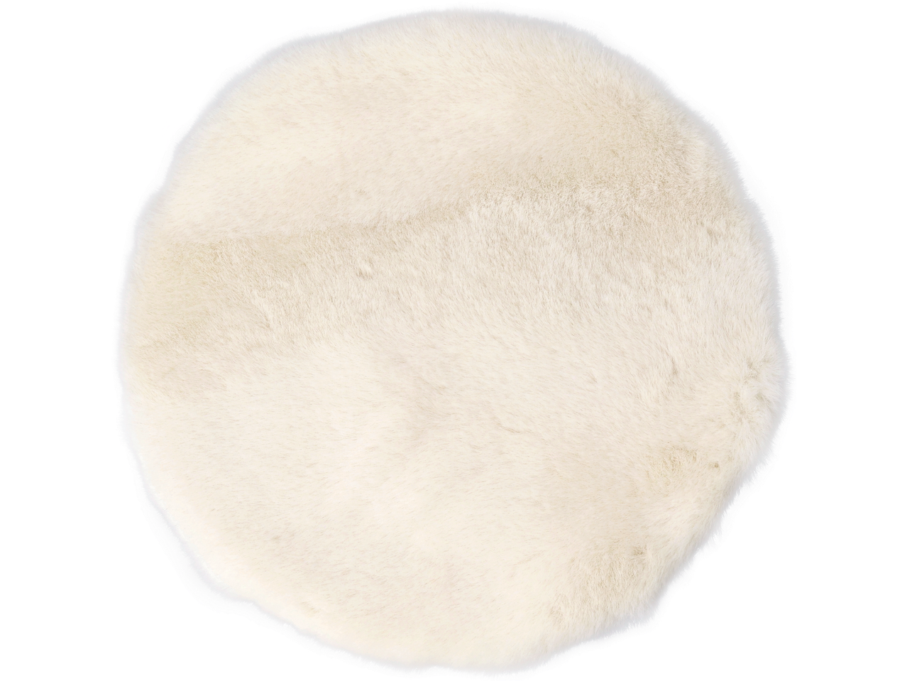 Tapete oval branco macio de pelo sintético