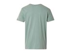 Back view of a sage green short-sleeve t-shirt.
