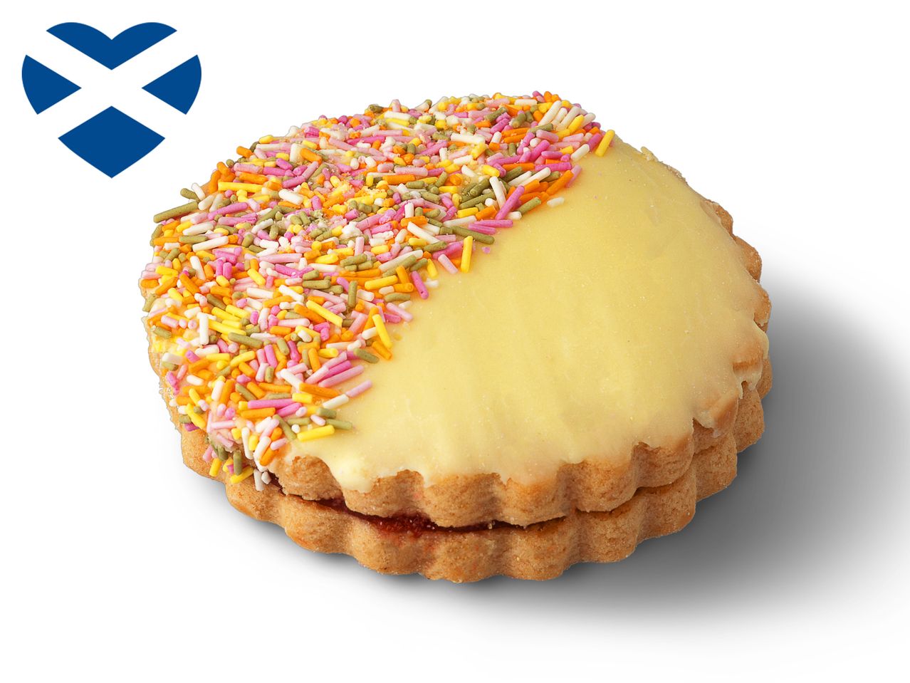 Go to full screen view: Lemon / Raspberry Empire Biscuit - Image 1