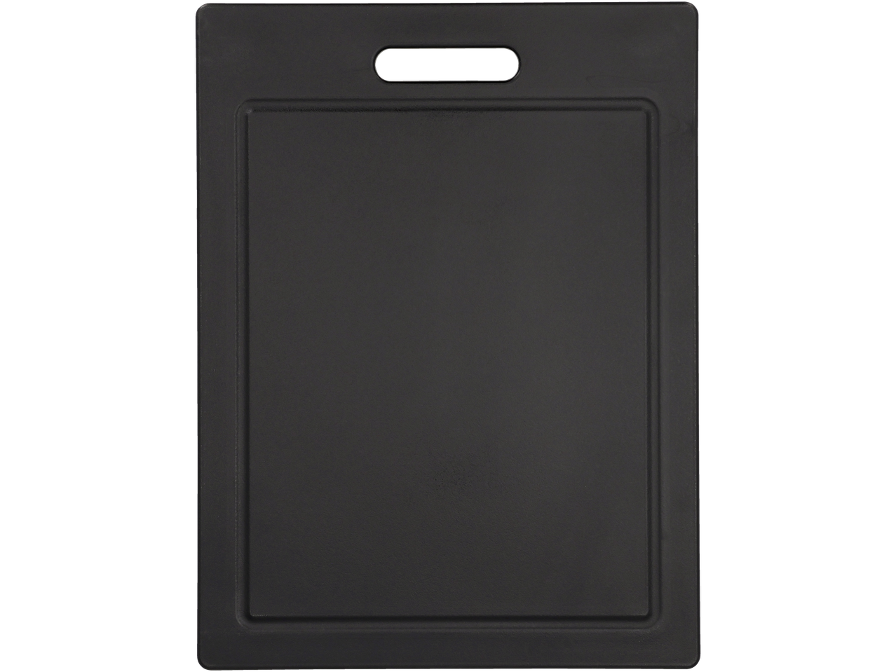 Must lõikelaud käepidemega, ülaltvaade