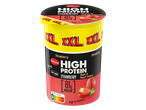 Milbona High Protein aardbei kwark & yoghurt dessert beker.