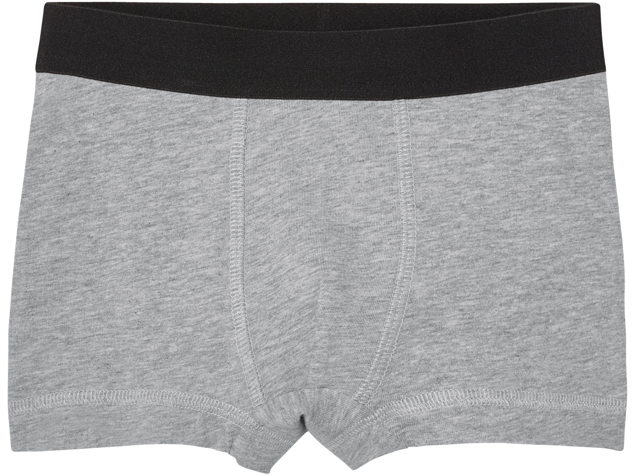 Grå bomullsboxershorts med svart midja.