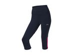 Navy blue and pink women's 3/4 length workout leggings.