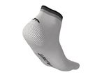 A Civit ankle sock in grey with black accents.