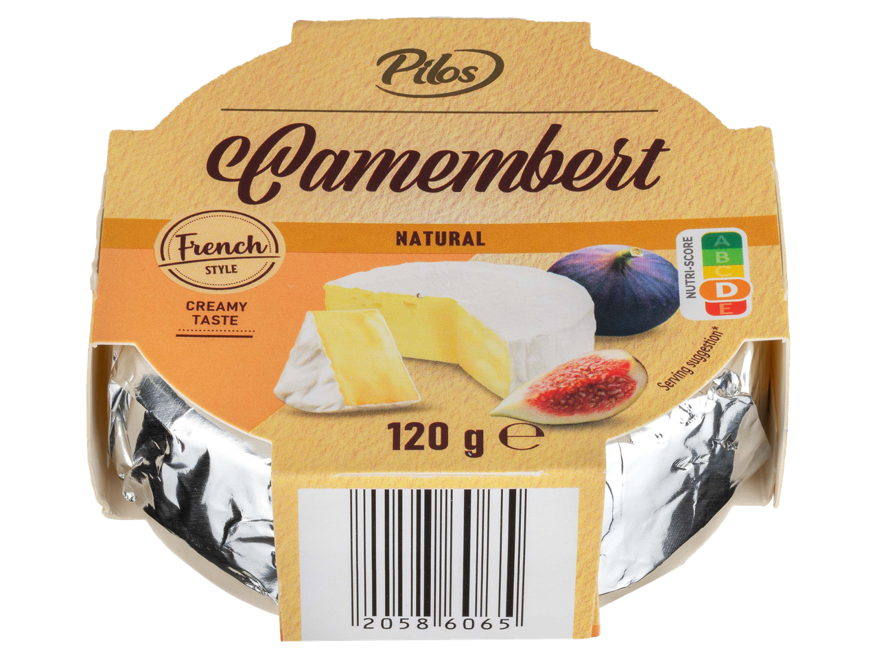 Francia stílusú natúr camembert sajt krémes ízzel, 120 g-os kiszerelésben.