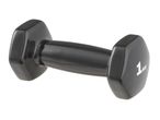 Black 1kg dumbbell for fitness and strength training