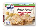 Alpen Fest Pizza Pocket Mountain Style med kartofler, ost, skinke og løg.