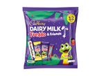 Cadbury Dairy Milk Freddo & Friends treat bag with various chocolate bars.
