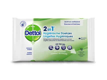 Dettol 2-in-1 hygiënische doekjes