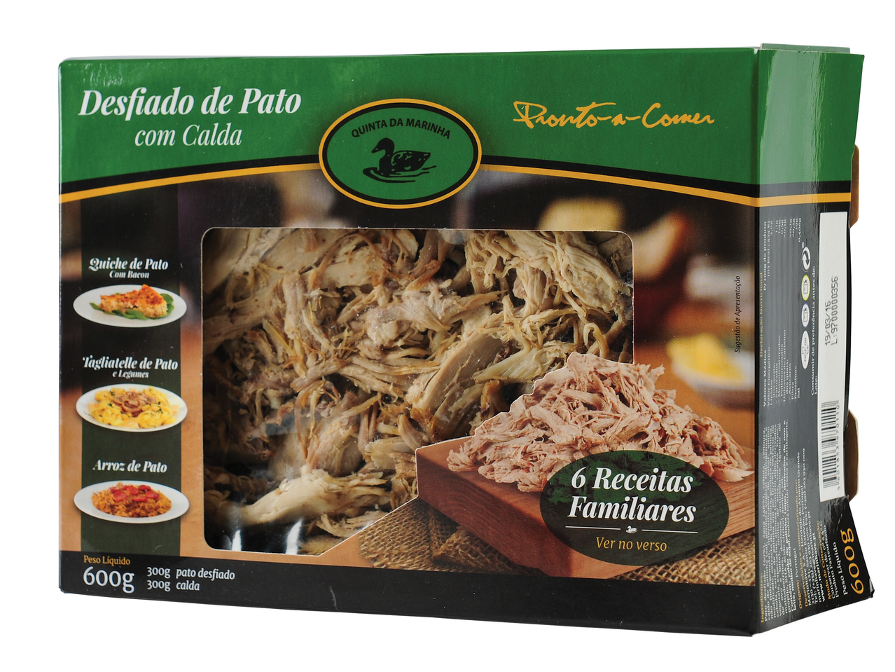 Desfiado de pato Quinta da Marinha, 6 receitas.