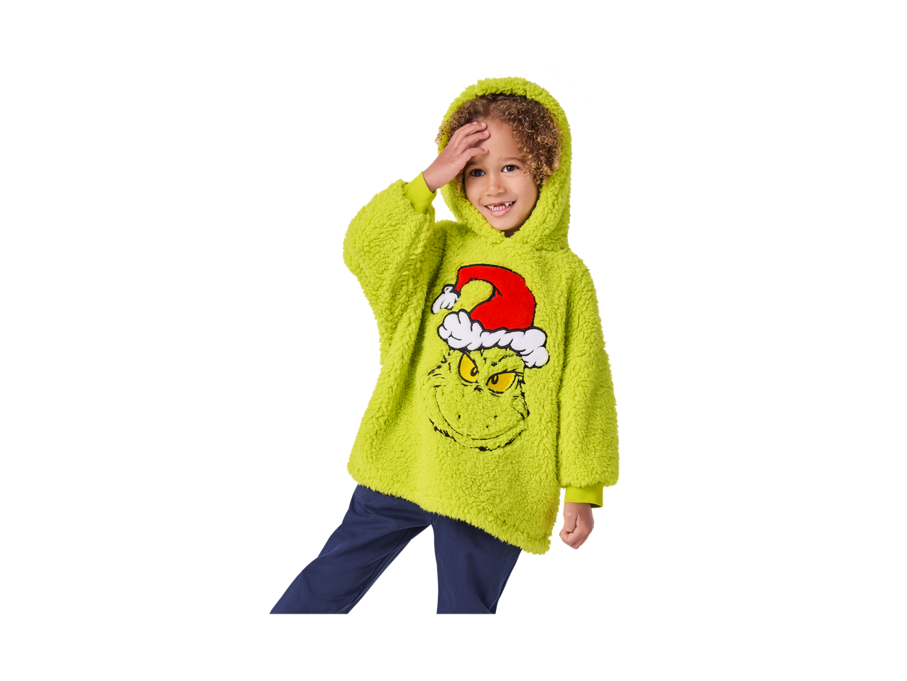 Vaikiškas oversize džemperis su Grinčo motyvu