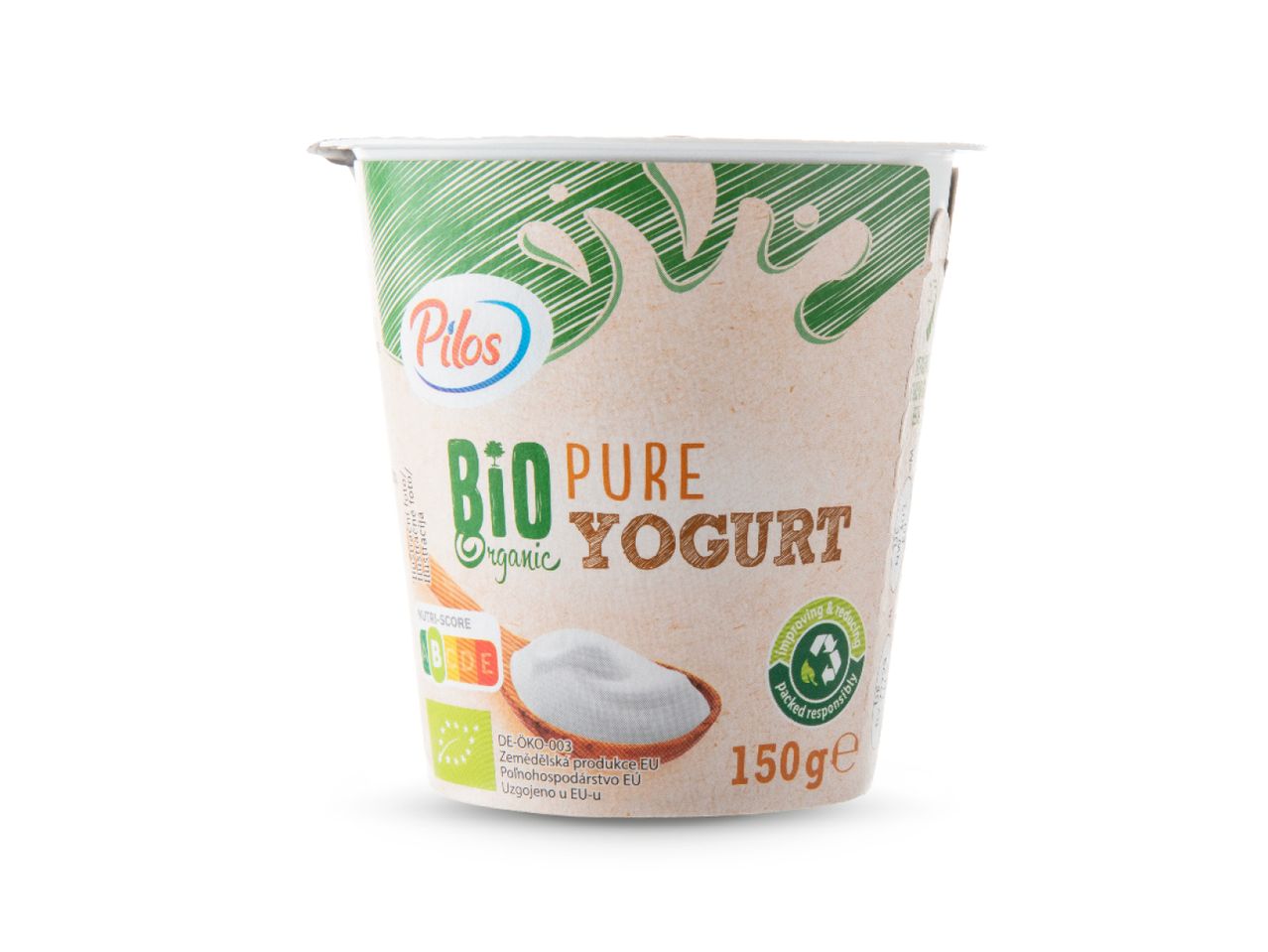Bio Pure jogurt u čaši.