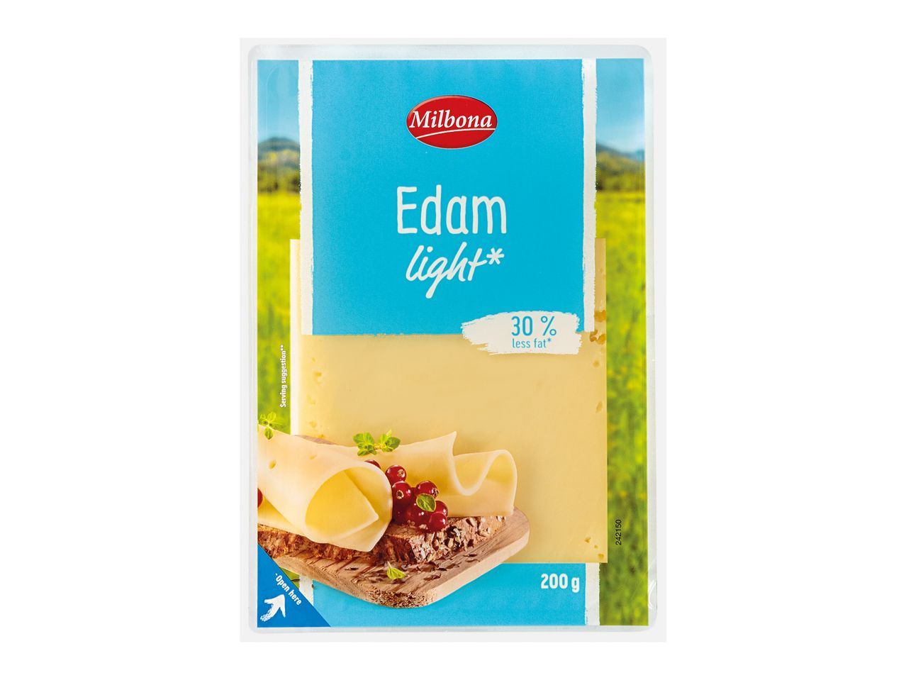 Τυρί Edam light Milbona, 200γρ.