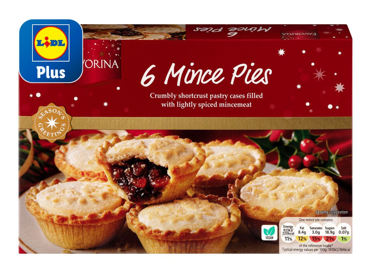 Go to full screen view: Favorina Mince Pies - 6 Pack - Image 1