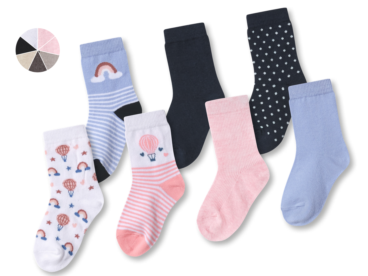 Calze da bambina, 7 paia